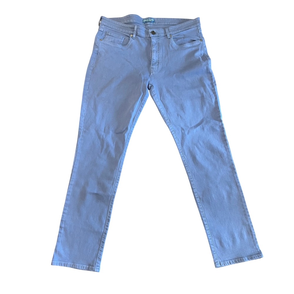 Robert Talbott Hudson Comfort Stretch 5 Pocket Pant Mens 36x32 Blue Straight